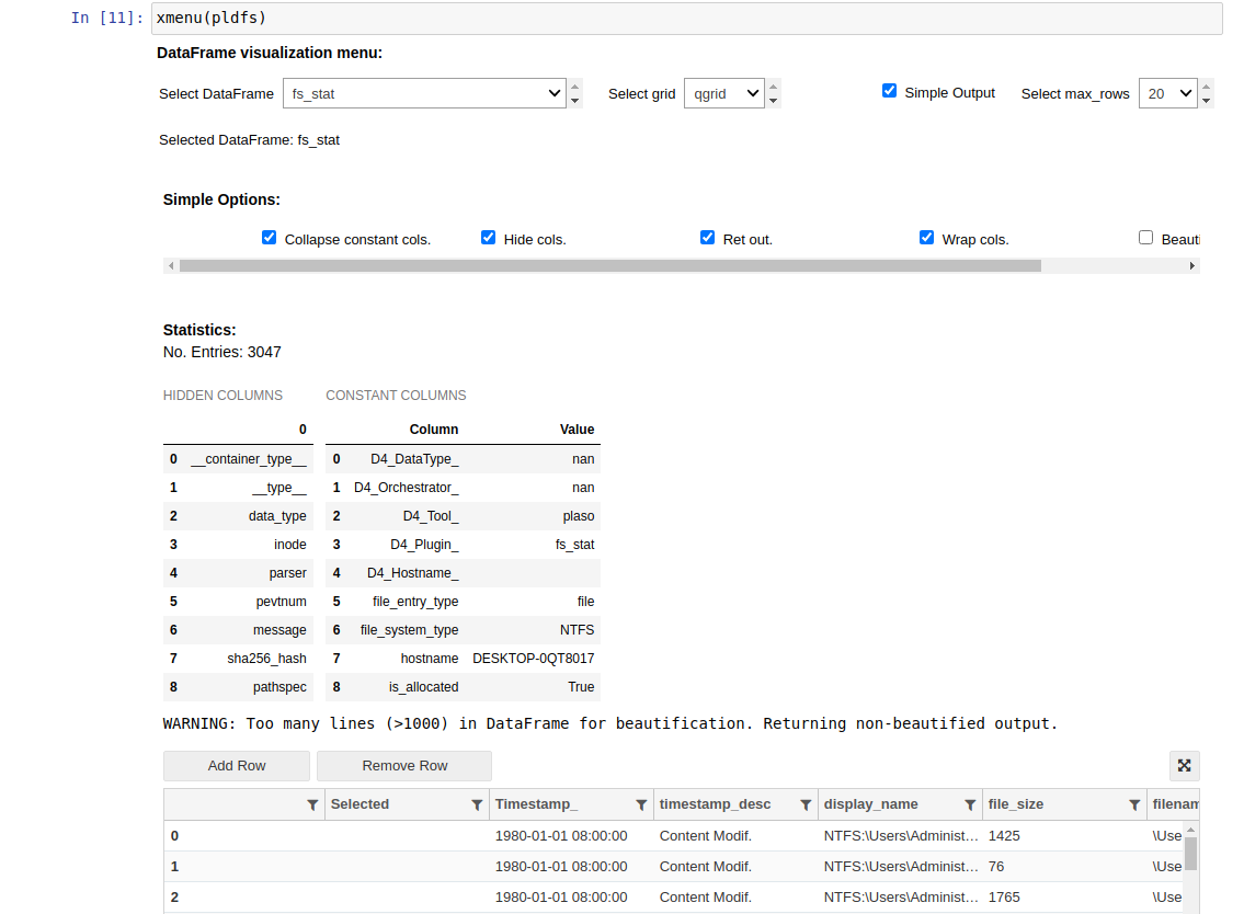 Plaso first analysis